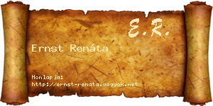 Ernst Renáta névjegykártya
